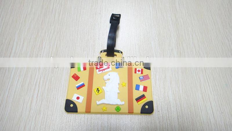 Customized soft pvc and silicone luggage tag