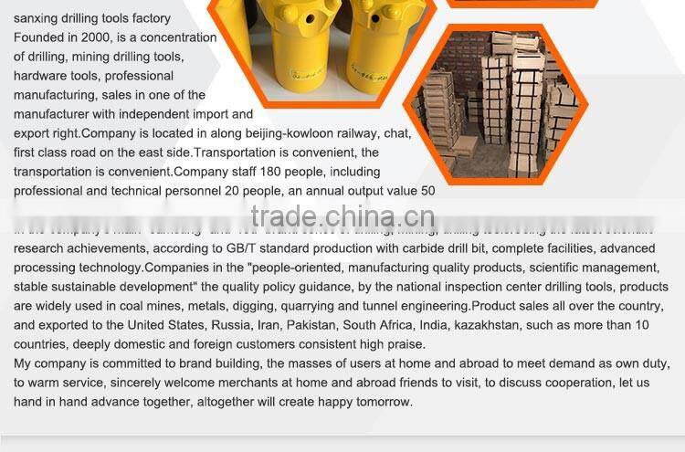 tapered hexagonal hollow drill rod/drill pipe