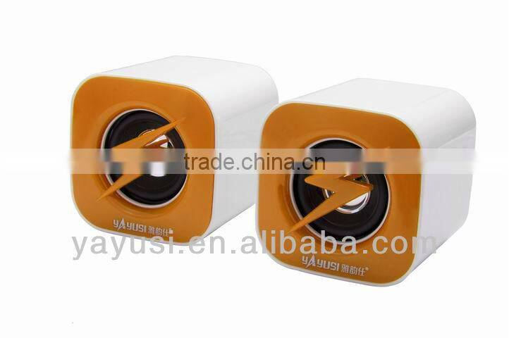 2.0-ch portable mini passive audio speaker with ce, rohs and fcc