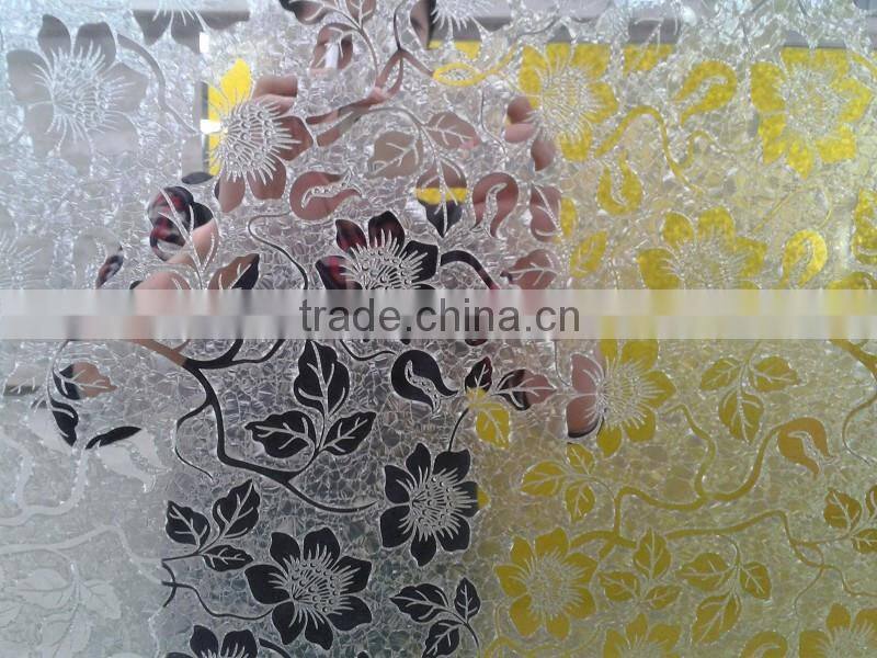 ginde glass high quality design ice flower mirror glass