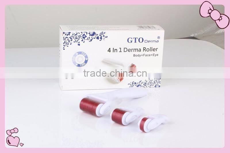 GTO derma roller titanium 4 in 1 in white color