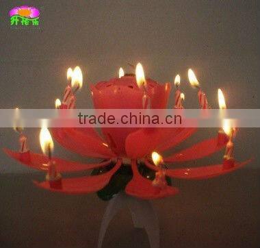 flowering musical birthday candle