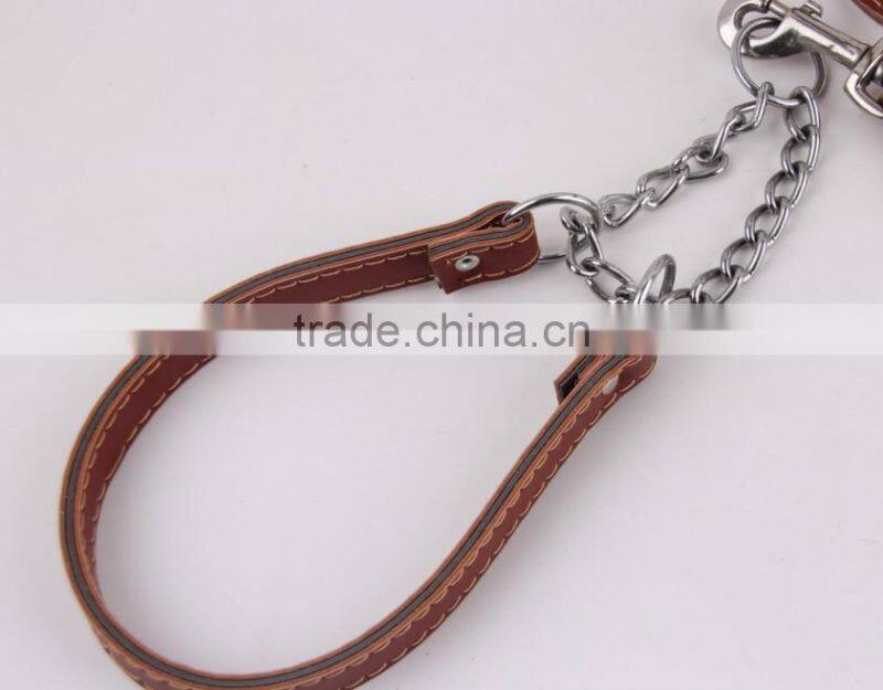 Personalized Design Functional pet collar dog leash Leather Dog Leash for Training Walking, real leather dog leash Made in China