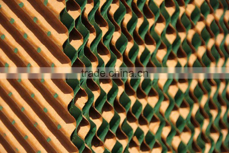 Green color evaporative cooling pad