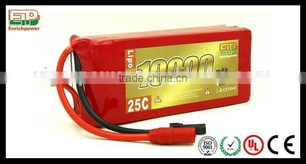 10000mAh 4S1P 25C 14.8V Lipo Battery for R/C Models 10000mAh rc lipo battery 14.8V 10000mAh battery