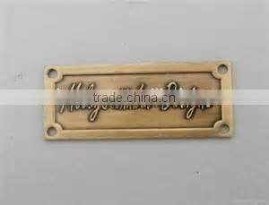 embossed metal labels for furniture