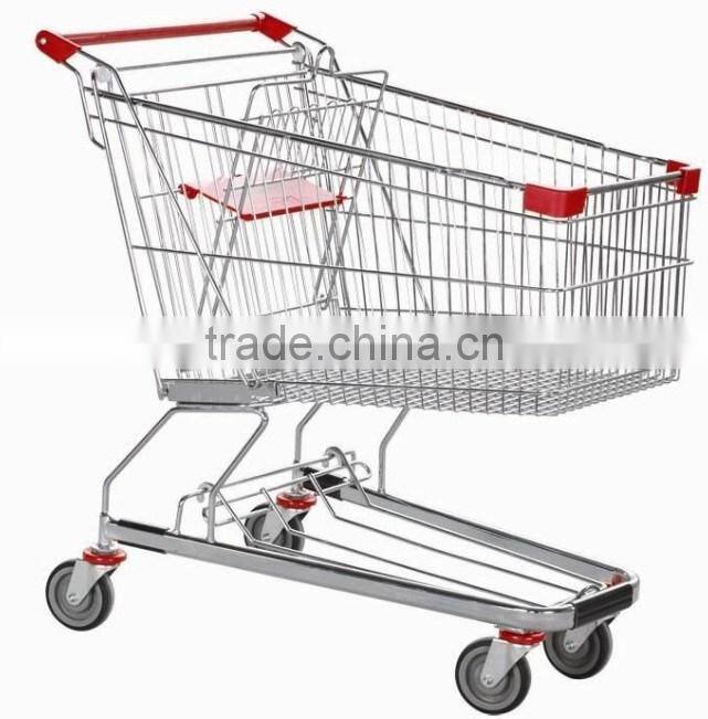 Factory price supermarket hand trolley,supermarket shopping cart