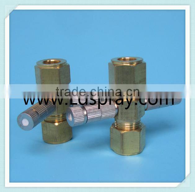 Brass threaded ferrule type 3/8 through connector with one two holes