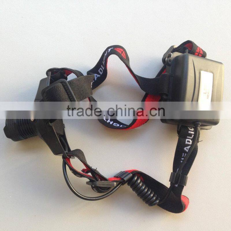 AA battery headlight zoom led headlamp aluminium led headlamp