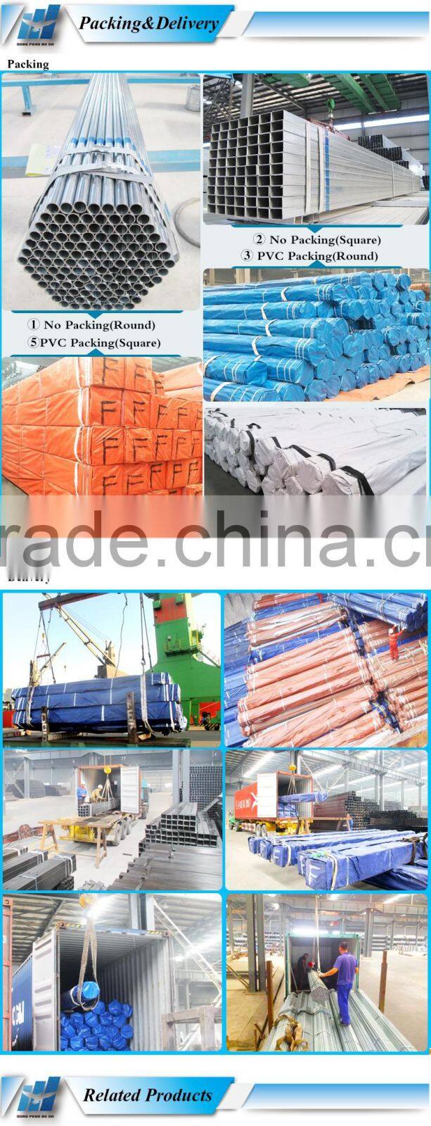 erw carbon pre galvanized square steel tubing gi Pipe 50X50