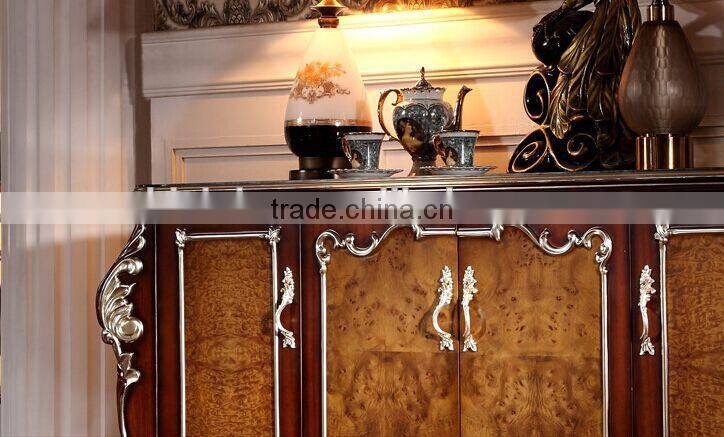 Luxury American Style Wooden Kitchen Cabinet, Kitchen Furniture Side Cabinet, Silver Foil Kitchen Cupboard (BF01-ML020)
