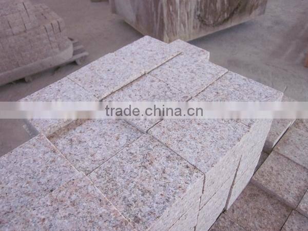 chinese yellow granite paving stone setts G682