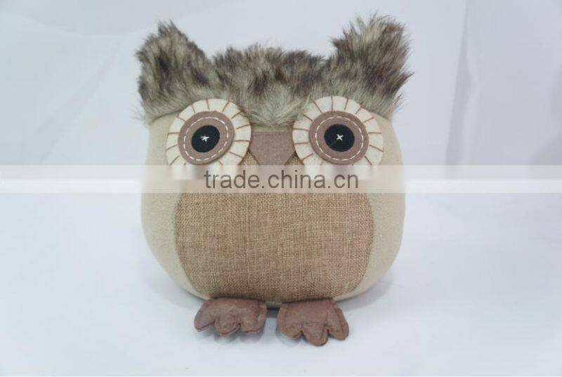 Store More Fashional Plush Cotton Owl Door Stopper with Sand Stuffed