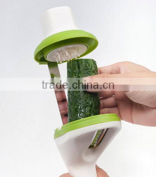 Funnel shape multi kitchen helper plastic shredder spiral vegetable slicer