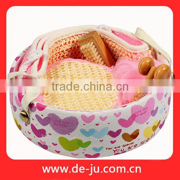 Promotion Gift Blue Fabric Basket Bath Set