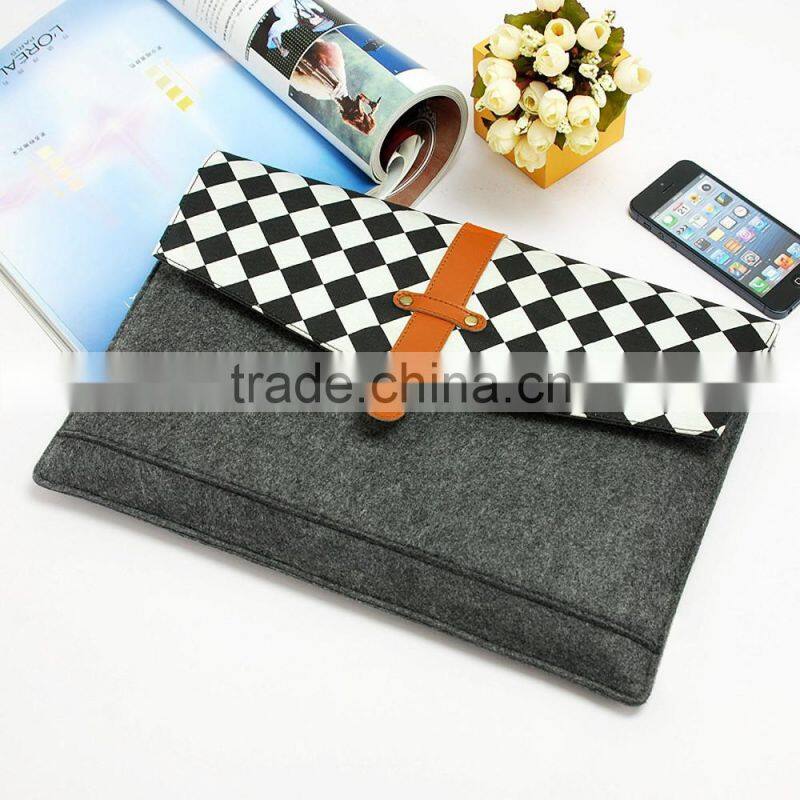Beige wool felt clutch bag, elegant felt clutch for woman