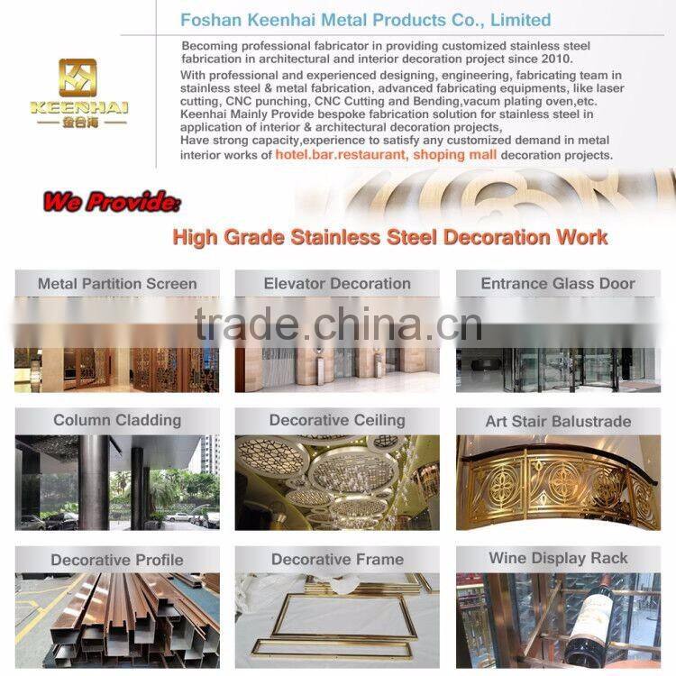 Customized Steel Room Divider Screen Partition For Hotel KTV Bar Commercial Decoration