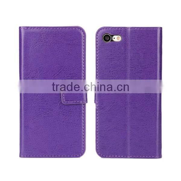 Mobile phone leather case for iphone,wallet PU Leather Case Cover with Card Slot Photo Frame For iPhone 7