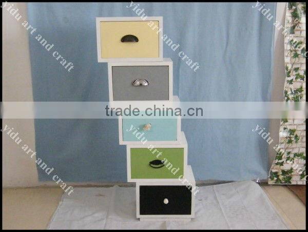 unique design home decorative furniture colorful wooden DIY storage cabinet, easy to move