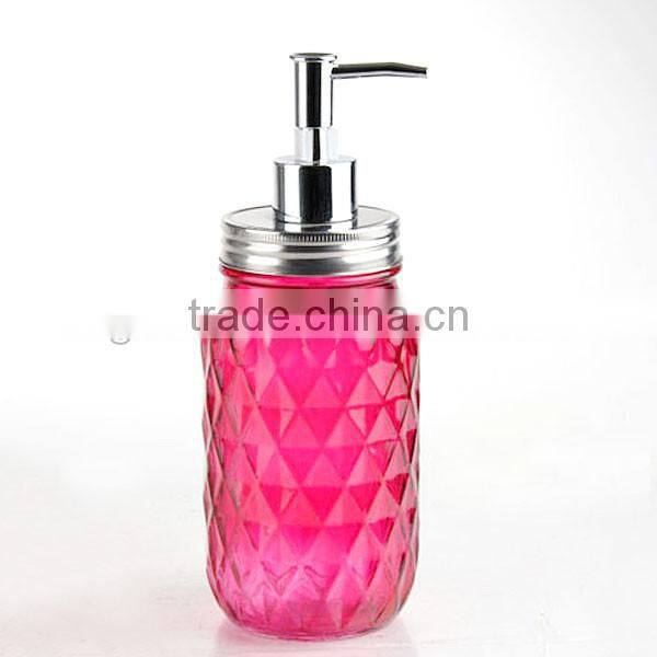 glass mason jar with dispenser