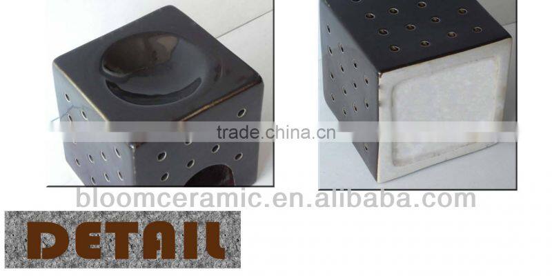 Black antique tealight oil burner