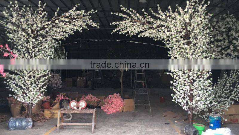 artificial peach flower tree for wedding decoration