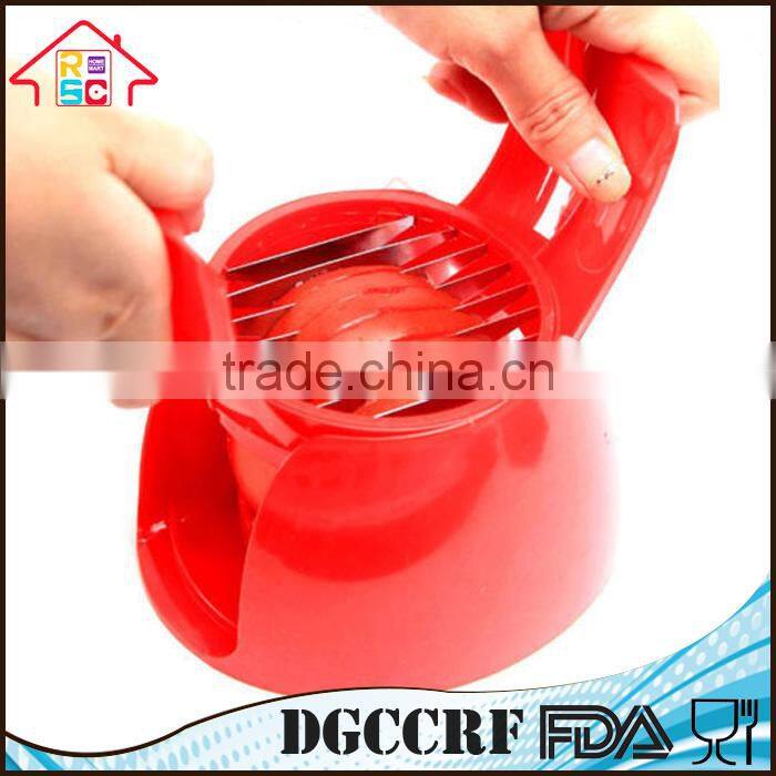 Portable Tomato Mozzarella Slicer Cutter Potato Salad Fruits with Stainless Steel Blade
