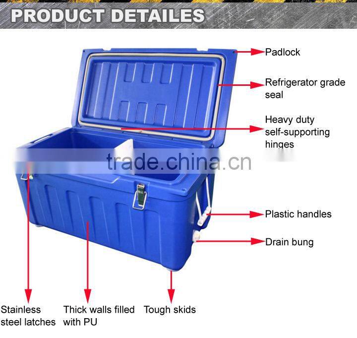 Outdoor rotomolding locking fishing cooler box