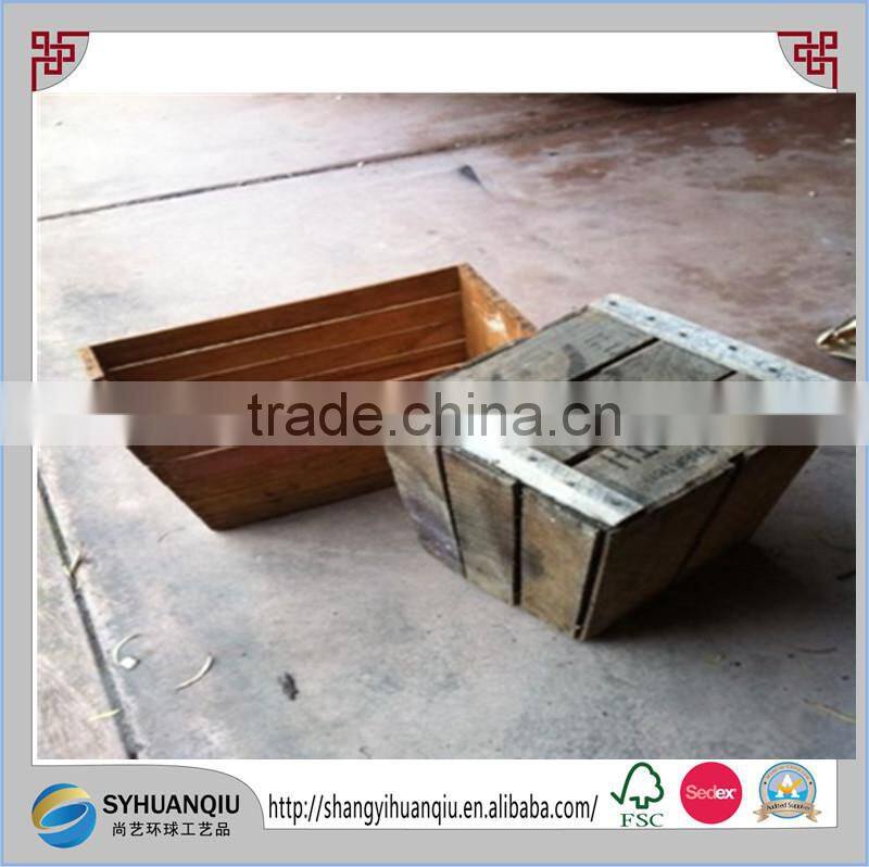 Shabby Chic And Reclaimed Wood Material Wooden Apple Crate For Sale-cn