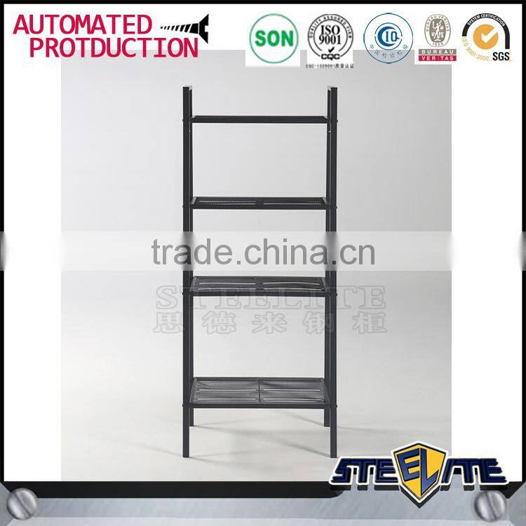 2017 Hot Sale Black 4 Shelf Bookcase Display Rack