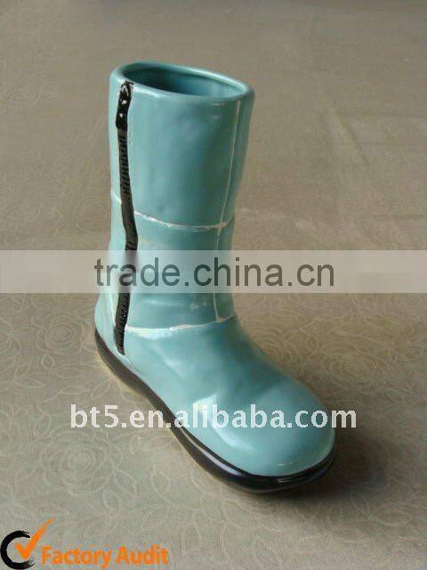 8 inch ceramic boot vase