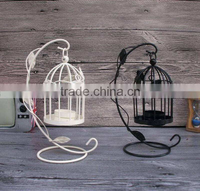 Bird Cage Outdoor hanging Decorative solar candle lantern