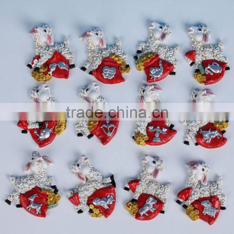 customized cartoon sheep fridge magnet