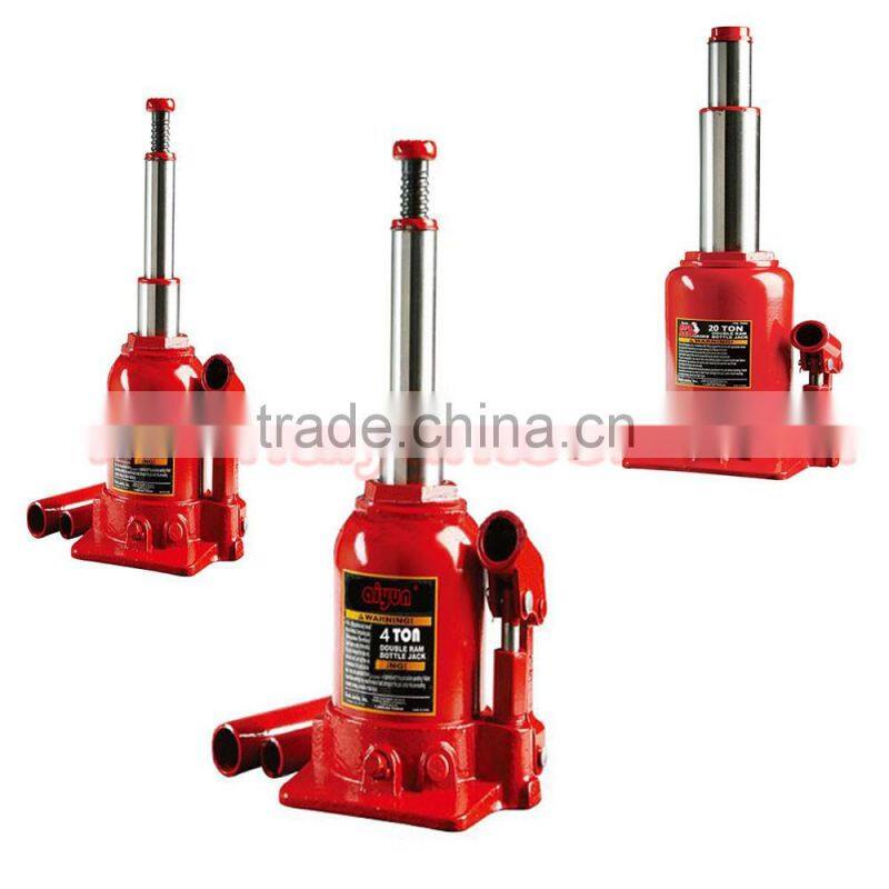 2T/4T Hydraulic Bottle Jack, Both burl, two stage bottle jack Double Ram Bottle Jack