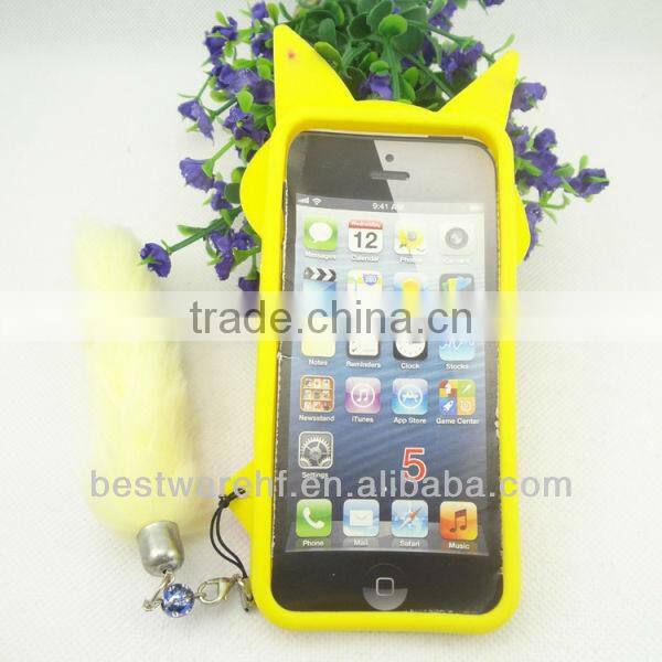 Custom silicone rubber mobile phone bag, cellphone case for apple iphone 5 5s