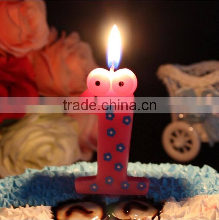 Frog Cartoon Memorial Arabic Numerals Happy Birthday Candle