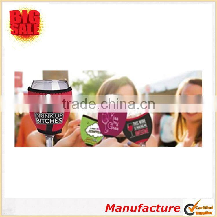 Insulated Wine Glass Sleeves Funny Assorted Styles Reusable Cup Sleeve