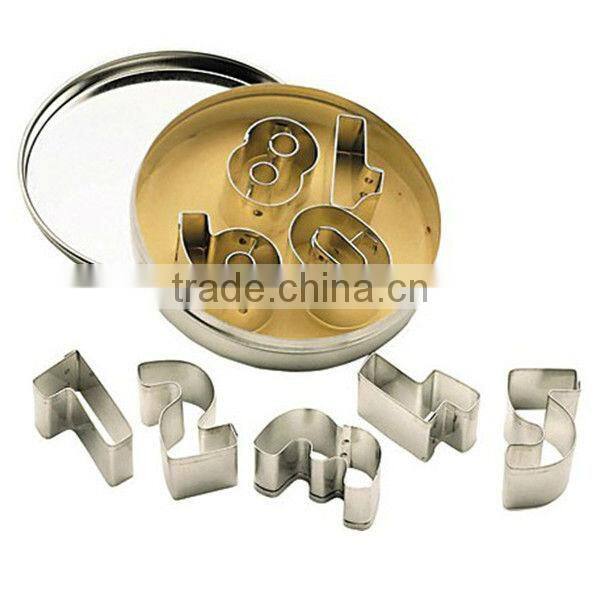 BC-1920 Stainless steel numeral cookie cutter