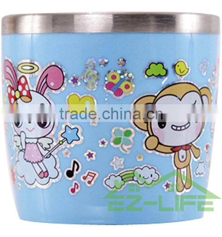 Baby food feeding soup bowls with cup spoon and fork 6 pcs/set Kids dinnerware set