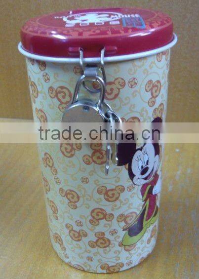 Round Coin Bank with Lock Set, Coin Box