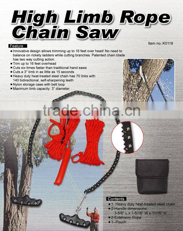High Limb Rope Chain Saw