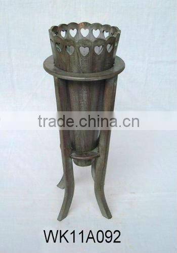 Bamboo flower pot, wooden flower pot.