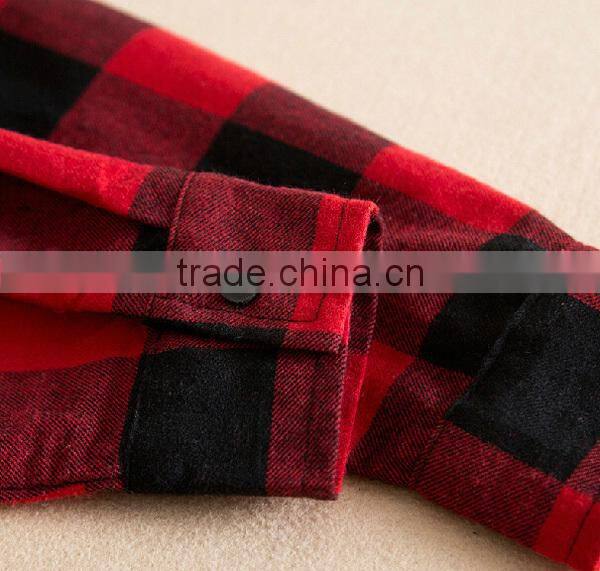 Best Selling Red And Black Plaid Shirt Wholesale Plaid Flannel Shirt