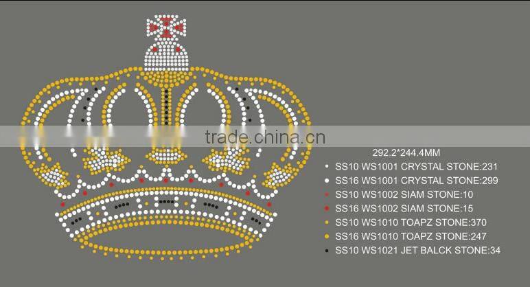 new design Rhinestone hot fix transfer for fashion garments