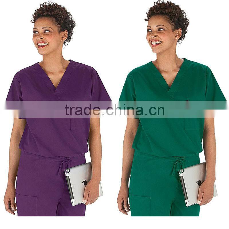 Custom Short Sleeve Summer Cotton Hospital Nurses Uniform Patterns