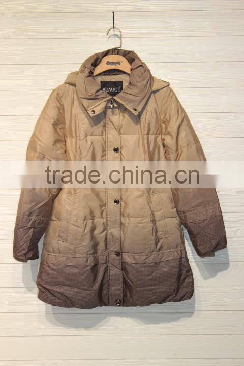 GZY factory stock fashion warm down jacket women