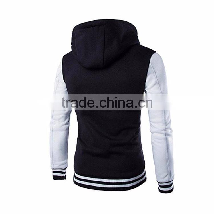 2017 Custom Made Men Stylish Hoodie Lastest Design Two Colors Sweaters With Button Wholesale Baseball Jacket Hoodies