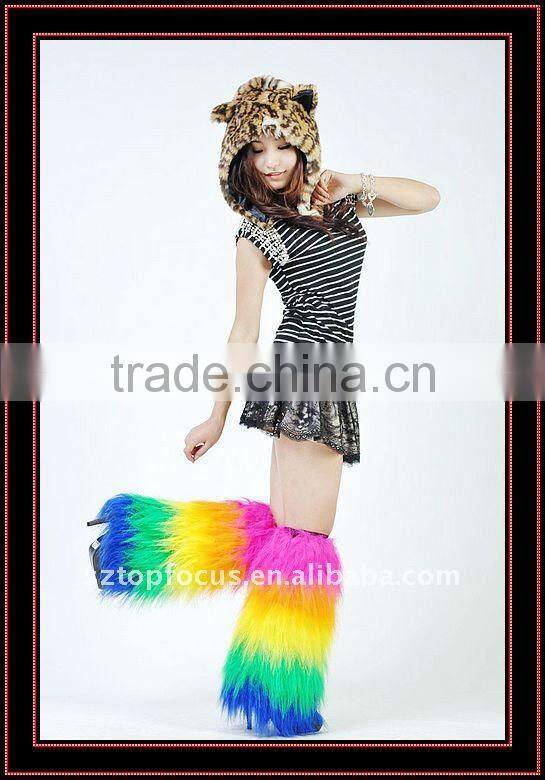 FASHION WINTER ANIMAL HAT WITH FLUFFY LEG WARMER SET