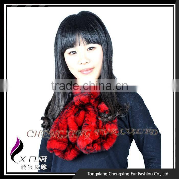 CX-S-48Y Factory Direct Sale Stock Rex Rabbit Fur Fashion Lady Scarf