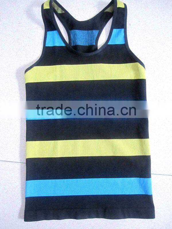 Sexy Stripes Women's Tank Top Racer-back Ribbed Stretch new One Size